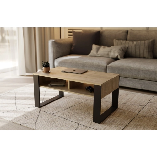 Stolik kawowy ST7 dąb sonoma prostokątny nowoczesny loft